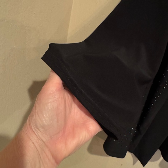 R&M Richards Black Open Cardigan with Black Faceted Sparkly Embellishments USA - Picture 5 of 6